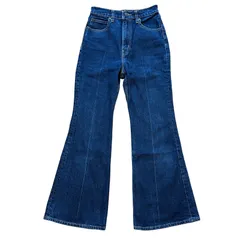 LEVI'S PREMIUM 70s HIGH FLARE ハイウエスト ブーツカットデニム フレア 濃紺 ダークブルー サイズ25 レディースS リーバイス ハイフレア