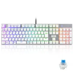 【日本語配列】e元素メカニカル式ゲーミングキーボード赤軸・青軸を採用フルサイズ109キーType-CUSB有線接続全キー防衝突RGB発光LEDバックライト付きWindows/MacOS対応オフィス/ゲーム用JP配列…