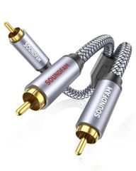 RCA Audio Cable 1MSoundfamRCAY Splitter 1 Male to 2 Male Subwoofer/Coaxial RCA Audio Cable Bidirectional RCAY Adapter [Double Shielded] for Subwoofer Home Theater AV Receiver Amplifier…
