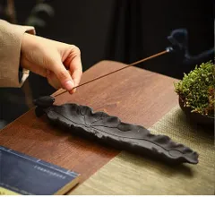 お香立て線香立て線香皿オブジェインテリア癒やしリラックスお香たて(蓮葉)