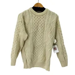 アランクラフト aran crafts アイルランド製 ウールケーブルニットセーター フィッシャーマン レディース import：S 