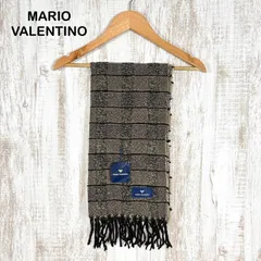 新品未使用 美品 MARIO VALENTINO マリオヴァレンティーノ バレンチノ フリンジ チェック マフラー ストールのサムネイル