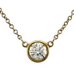 ティファニー バイザヤード 0.28ct ネックレス 18金 K18イエローゴールド ダイヤモンド レディース  TIFFANY&Co.  中古 ティファニー