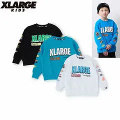 新品2025年秋冬 エクストララージキッズXLARGE KIDS 裏起毛 マルチロゴトレーナー長袖スウェット110cm120cm130cm140cm X-LARGE KIDS キッズ ジュニア 男の子女の子