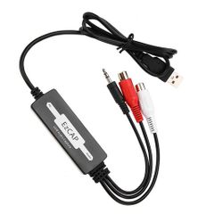 USB 오디오 캡처 레코더 카드 턴테이블 USB 오디오 캡처 케이블 테이프 아날로그 음성 디지털화 MP3/WAV 변환 오디오 카세트 L/R