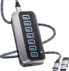 SETMSPACEusbハブ3.07ポート10Gbps高速転送ミニマリストハブtype-aケーブル50CM(7*USBA)