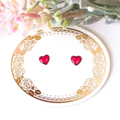 【特別価格】no.346　レジン　小さい　ハート型　バレンタイン　赤　ピアス　イヤリング　ハンドメイド