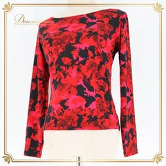 社交ダンス 衣装 トップス ブラウス ブラック系 チャコット Chacott レース 花柄 黒 赤 鮮やか 練習 レッスン 伸縮 ストレッチ 上品 かわいい 長袖 華やか リボン ダンス衣装 パーティー レッド系