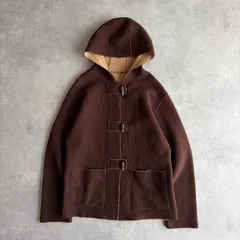 90s〜00s/LAUREN RALPH LAUREN/ウールコート/ハーフコート/メルトン生地/トグルボタン/フード/ブラウン/jmaple