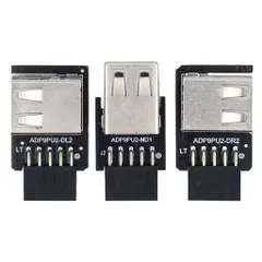 xiwaiUSB2.0フロントパネルアダプター9ピン/10ピンマザーボードメスからデュアルUSBタイプAメス垂直角度90度ヘッダー延長アダプター3個セット