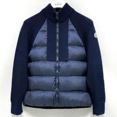 MONCLER / ニットダウンジャケット カーディガン ネイビー 12A