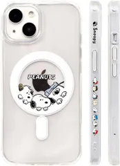 iPhone13ProMax用ケースマグネットMagSafe対応スヌーピースマホケース携帯カバー耐衝撃黄ばみにくい傷つけ防止全面保護指紋・傷防止できますワイヤレス充電対応イフォン13ProMax透明クリア