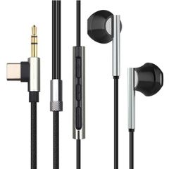 okcscType-C 이어폰 이너형 TypeC&3.5mm 앰프 DAC 디지털 유선 컨트롤 금속 헤드폰 | 노트북, 데스크탑, MP3 플레이어 및 다기능 스마트폰에 대응