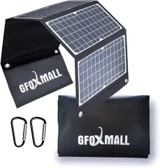 Gfoxmall30Wソーラーパネル小型ソーラーチャージャーQC3.0急速充電PD18W3USBボート薄型ETFE材質防水防災グッズ停電対策アウトドのサムネイル