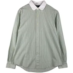 古着 ラルフローレン Ralph Lauren POLO by Ralph Lauren マルチストライプ ラウンドカラー ストライプ柄 クレリックシャツ/eaa606758