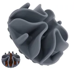 犬はや食い防止食器小型犬早食い防止猫健康管理胃腸や身体への負担軽減でき組み込み型強力吸盤付き犬猫食器カット可能洗いやすい(グレーS(10CM))