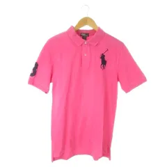 ポロ バイ ラルフローレン Polo by Ralph Lauren ポロシャツ XL(18-20) ピンク 半袖 ロゴ刺繍 数字刺繍 ビッグポニー /AO13 ■GY60