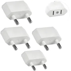 XIANFQNKJ変換プラグcタイプヨーロッパコンセント【4個セット】ヨーロッパ/韓国/スペイン/フィンランド/ノルウェー/スウェーデン/ポーランド電源変換プラグなどに対応コンセント変換アダ…