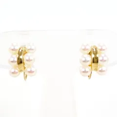 K18YG　イヤリング　clip-on earrings　パール（真珠）　総重量約1.9g
