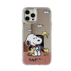 スヌーピーiPhone用ケーススヌーピースマホケースiPhone适用全機種対応鏡TPUすり傷防止指紋防止耐衝撃スヌーピーiPhoneケース携帯保護カバー薄型ソフト軽量