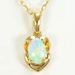 18K　YG　ネックレス　necklace　オパール　総重量約2.0g　約40cm