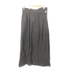 アンタイトル UNTITLED ロングスカート 無地 ウエストゴム 薄手 2 Mサイズ グレー ■GY61