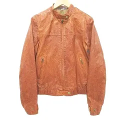 ロペ ROPE ラムレザー ジャケット ブルゾン 羊革 11 M～Lサイズ 茶 ブラウン ■GY61