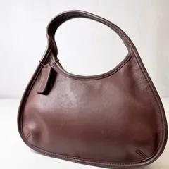 稀少✨BCランク　 COACH　old coach　Ergo　vintage　Handbag　One-shoulder bag　brown　glove-tanned leather　9027 「48EL」