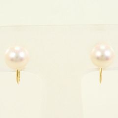K18/テリ最強】TASAKI タサキ ピアス 1粒パール 5mm-5.5mm - メルカリ