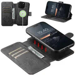 JCGOODiPhone16ケース手帳型分離式2in1取り外し可能MagSafe対応いphone16ケース手帳カード収納マグセーフワイヤレス充電対応アイ