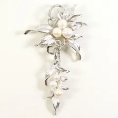 TASAKI　タサキ　田崎真珠　シルバー　ブローチ　brooch　ペンダントトップ　pendant top　パール（真珠）　総重量約8.8g