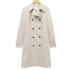 ナチュラルビューティーベーシック NATURAL BEAUTY BASIC トレンチコート ロング ジャケット 38 Mサイズ ピンクベージュ ■GY61