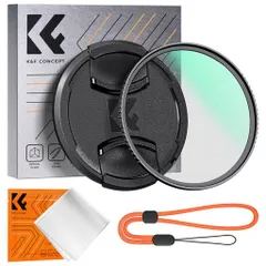K&FConcept49mmブラックミスト1/8フィルターソフト効果レンズキャップ付き1枚クリーニングクロス付属コントラスト調整用ソフト描写用フィルター多層ナノコーティング航空アルミ材質薄枠ポ…