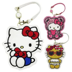 ハローキティ ダイカット サガラパスケース パスケース ホルダー カード IC 定期 マスコット ケース 入れ リール キャラクター 推し活 サンリオ