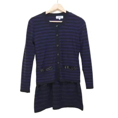 SONIARYKIEL(ソニアリキエル) ワンピースセットアップ レディース美品  - 黒×パープル ボーダー/スパンコール