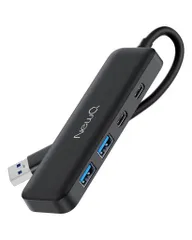 NewQUSBハブType-CType-A両方4ポート2*USB-C3.0と2*USB-A3.0データ転送軽量変換アダプター4in1Type-C拡張ハブ増設