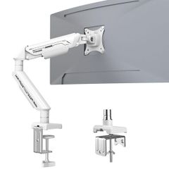 FydeamerPCモニターアーム17-35インチ対応湾曲モニター対応液晶ディスプレイアームゲーミングモニタースタンドガススプリングVESA規格対応75X75/100X100多角度調節耐荷重11kgシングルアームホワ…