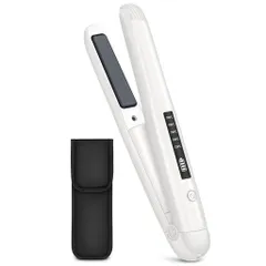 [2025新登場&30秒立ち上げ]コードレスアイロンType-c充電式充電式ヘアアイロンミニアイロンコードレスヘアアイロン耐熱ケース付き5段階調整低温使用可能電池残量表示軽量コンパクト持ち…