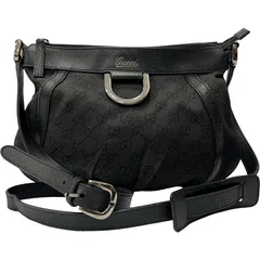 GUCCI グッチ ショルダーバッグ アビー レザー キャンバスGG柄 265691