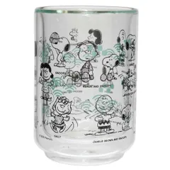 スヌーピー ガラスコップ ダブルウォールフリーカップ BL ピーナッツ マリモクラフト プレゼント グラスタンブラー キャラクター グッズ 