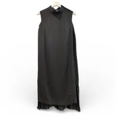 美品 Aga アーガ バックレース プリーツワンピース 黒 ブラック サイズ9 ハイネック ノースリーブ セレモニー パーティー フォーマル レディース 夏 ゴーゴー古着マルイ草加店2947