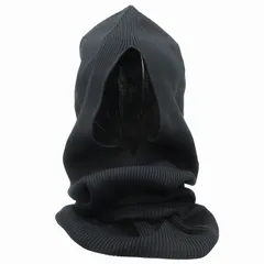 美品 12SS コムデギャルソン COMME des GARCONS ホワイトドラマ期 ネックウォーマー フードウォーマー マフラー 帽子 ニット帽  バラクラバ オールド アーカイブ AD2011 GI-N004 サイズS 黒 ブラック レディースのサムネイル