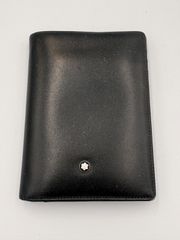 希少✨】montblanc モンブラン 二つ折り 黒 レザー 札入れ カード