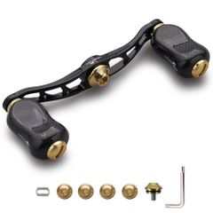 KTF　IXA 　オフセットカーボンハンドル 80mm アブ/ダイワ用　パープル IXA 80mm オフセットカーボンハンドル アブ/ダイワ用 ゴールド 新品