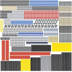 テクニカルパーツ886個アクスルチェーンリンクレゴアクスル2L/3L/4L/5L/6L/7L/8L/9L/10L/11LDIYブロックEV3パーツと互換性あり