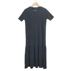 mizuiro  ind(ミズイロインド) ワンピース レディース - ネイビー クルーネック/半袖/ロング/ギャザー