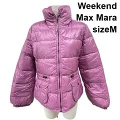 ■ ウイークエンドマックスマーラ Weekend Max Mara アウター ダウンジャケット ショート丈 パープル USA6/F38 M 9号 レディース S6A097のサムネイル