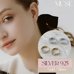 ピアス アレルギー対応 つけっぱなし フープピアス 18金 レディース 金属アレルギー 小さめ シルバー925 ミニピアス ニッケルフリー ダイヤ