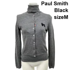 ◆ ポールスミス Paul Smith Black トップス アンサンブル ニット カーディガン 半袖 長袖 プードル グレー 毛100％ M レディース S6A113