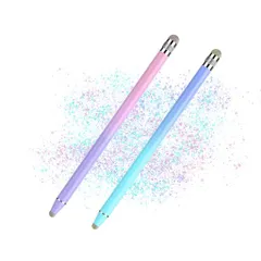タッチペン超高感度タ極細充電不要スマホタブレット/iPad/Phone/Androidコンパクトおしゃれシンプル接触対策(2本)